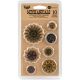 Finnabair Mechanicals Metal Embellishments Steampunk Gears 10 Per Pkg