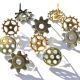 Eyelet Outlet Shape Brads 12 Per Pkg Gears