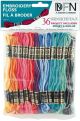 Janlynn Cotton Embroidery Floss Pack 8.7yd 36 Per Pkg Variegated Colors