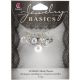 Jewelry Basics Metal Charms Smoke Glass and Metal Bead Cluster 11 Per Pkg