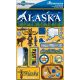 Reminisce Jet Setters State Dimensional Stickers 4.5 inch X7.5 inch Alaska