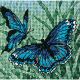 Dimensions Mini Needlepoint Kit 5inchesX5inches Butterfly Duo Stitched In Thread