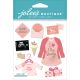 Jolees Boutique Dimensional Stickers Baby Girl Pregnancy