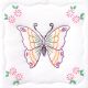 Jack Dempsey Stamped White Quilt Blocks 9 inch X9 inch 12 Per Pkg Butterfly