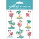 Jolee s Cabochon Dimensional Repeat Stickers Flamingos and Palm Trees