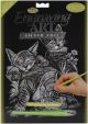 Silver Foil Engraving Art Kit 8 Inch X10 Inch Cat And Kittens