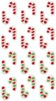 Icing Decorations 24 Per Pkg Candy Canes Dot Matrix