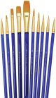 Gold Taklon Super Value Pack Brush Set 10 Per Pkg