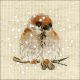 RIOLIS Counted Cross Stitch Kit 4Inch X4Inch Sparrow 14 Count