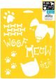 Stencil Mania Stencil 7 inch X10 inch Pets