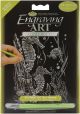Silver Foil Engraving Art Mini Kit 5 Inch X7 Inch Sea Horses