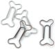 Metal Dog Bone Paper Clips 1.125 inch X.5 inch 15 Per Pkg Pewter and Antique Copper