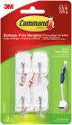 Command Small Wire Hooks 4 Per Pkg White 4 Hooks and 5 Strips