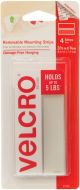 Velcro R Brand Removable Mounting Strips 3.5 inch X.75 inch 4 Per Pkg Holds Up To 5Lbs
