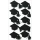 Jolees Le Grande Dimensional Stickers Black Graduation Caps