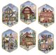 Dimensions Gold Collection Counted Cross Stitch Kit 5 inch Long Christmas Village Ornaments 18 Count 