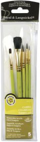 Sable Camel Value Pack Brush Set 5 Per Pkg