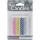 Magic Relight Birthday Candles 2.5 Inch 12 Per Pkg Assorted Color Spirals