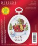 Janlynn Mini Counted Cross Stitch Kit 2.75 inch Oval Let It Snow 18 Count 