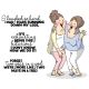 Art Impressions Girlfriends Cling Rubber Stamps Laughing