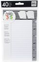 Happy Planner Mini Fill Paper 4.5 inch X7 inch 40 Per Pkg White Note
