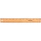 Wood Ruler 12 With Plastic Edge 1 pack
