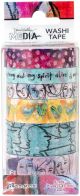 Dina Wakley Media Washi Tape 1 6 Rolls 1 Pack of 6 Pieces