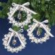 Nostalgic Christmas Beaded Crystal Ornament Kit Crystal white and Silver Bell Wreath Make3