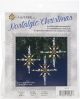 Nostalgic Christmas Beaded Crystal Ornament Kit Crystal and Gold Christmas Stars Makes 3