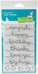 Lawn Fawn Clear Stamps 4 inch X6 inch Big Scripty