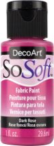 SoSoft Fabric Acrylic Paint 1oz Dark Rose