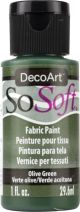 Sosoft Fabric Acrylic Paint 1Oz Olive Green