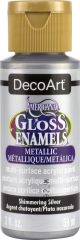 Americana Gloss Enamels Acrylic Paint 2oz Shimmering Silver