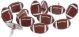 Eyelet Outlet Shape Brads 12 Per Pkg Footballs