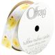 Offray Rubber Ducky Ribbon 7 Per 8 Inch X9 White