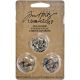 Idea Ology Metal 2 Part Hitch Fasteners .375 inch 12 Per Pkg Antique Nickel Brass and Copper