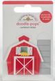 Doodlebug Doodle Pops 3D Stickers Red Barn