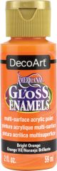 Americana Gloss Enamels Acrylic Paint 2oz Bright Orange