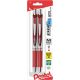 Pentel EnerGel RTX Retractable Liquid Gel Pen .7mm 2 Per Pkg Red