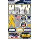 Reminisce Signature Series Dimensional Stickers 4.5 Inch X6 Inch Navy