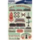 Reminisce Signature Series Dimensional Stickers 4.5 inch X6 inch Train