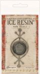 Ice Resin Rune Bezel Round Antique Silver