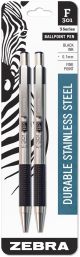 F 301 Stainless Steel Ballpoint Pen .7Mm 2 Per Pkg Black