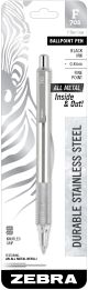 F 701 Stainless Steel Ballpoint Pen Fine 1 Per Pkg Bla