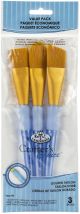 Crafters Choice Golden Taklon Large Brush Set 3 Per Pkg