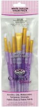 Crafter s Choice White Taklon Flat Brush Variety Set 7 Per Pkg