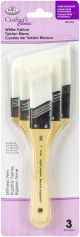 Crafter s Choice White Taklon Large Angle Brush Variety Set 3 Per Pkg