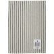 Dunroven House Cream Ticking Stripe Tea Towel 20 inch X28 inch Black Stripe