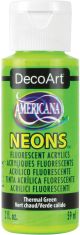 Americana Neons Fluorescent Acrylic Paint 2oz Thermal Green
