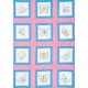 Jack Dempsey Themed Stamped White Quilt Blocks 9 inch X9 inch 12 Per Pkg Butterflies